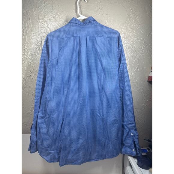 Ralph Lauren Classic Fit Plaid Button Down Shirt Men’s Blue Check Sze XL - Picture 3 of 3
